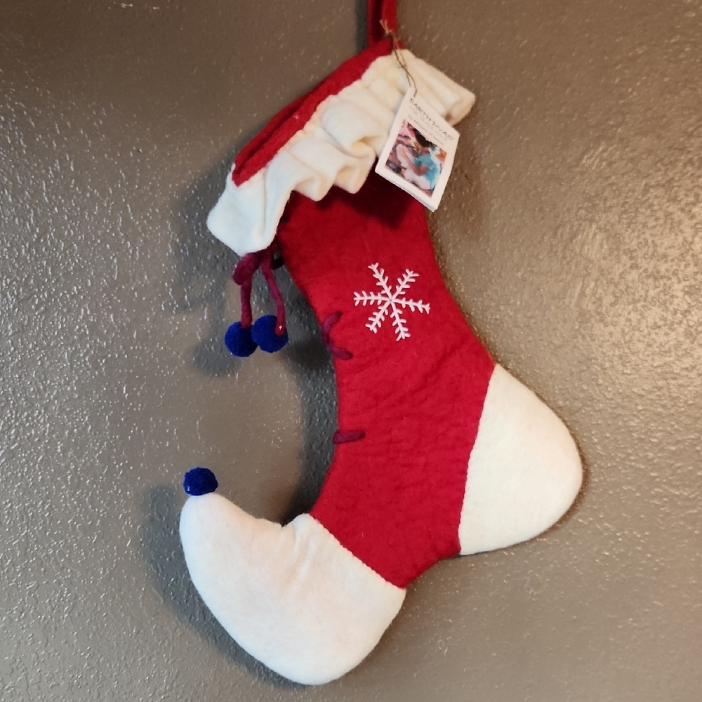Felted Christmas Stocking, Fun And Funky!